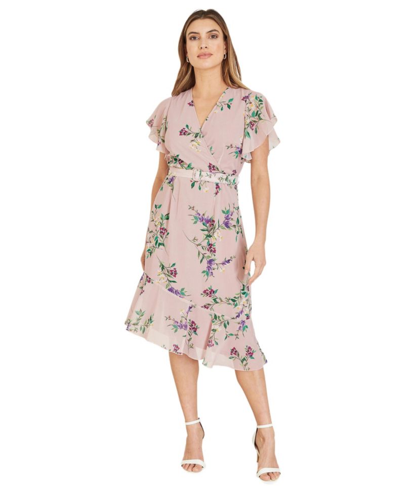 Women's Midi Dress With Frill Details