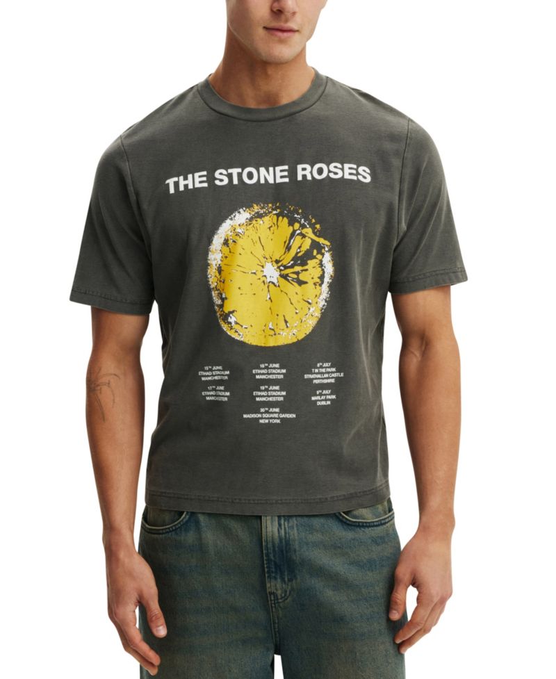 Men's Timeless Music Cropped Regular-Fit T-Shirt