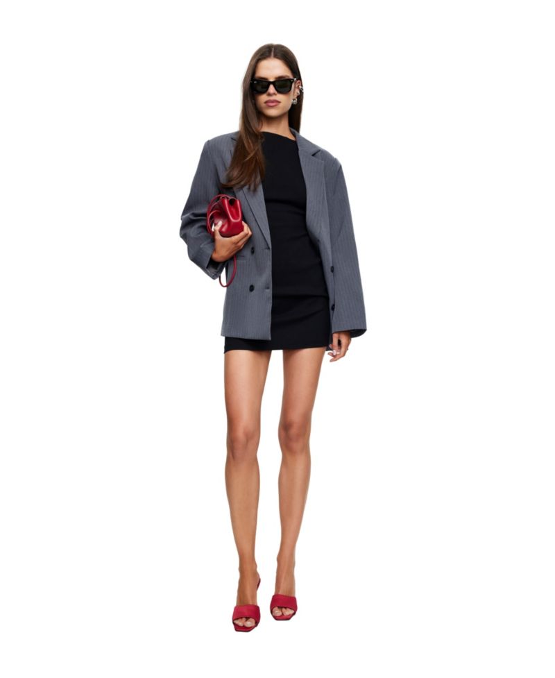 Women's Hills Double-Breasted Oversized Pinstripe Blazer