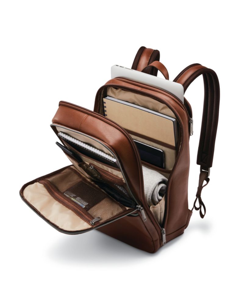 Classic Leather Slim Backpack