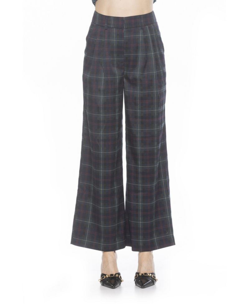 Women's Elodie Plaid Wide Leg Pants
