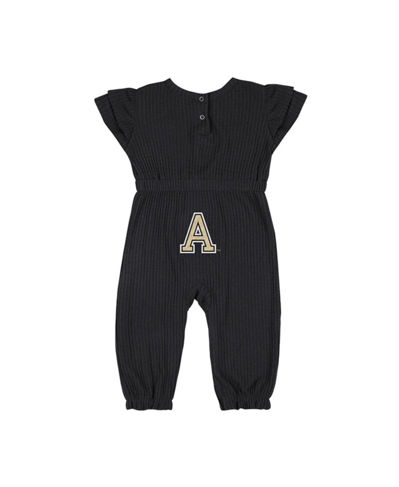 Baby Boys and Girls Black Army Black Knights Beautopia Waffle Knit Romper