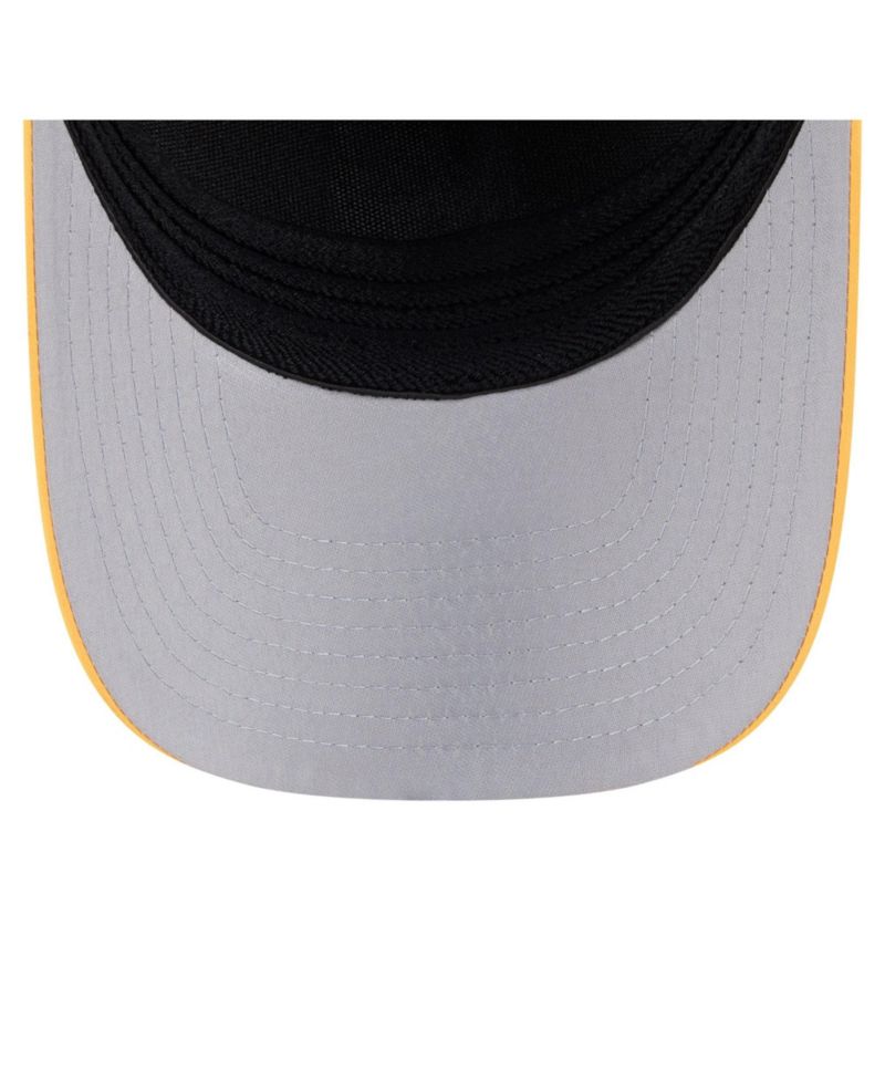 Men's Black/Gold Pittsburgh Pirates Rope M-Crown A-Frame 39THIRTY Flex Hat