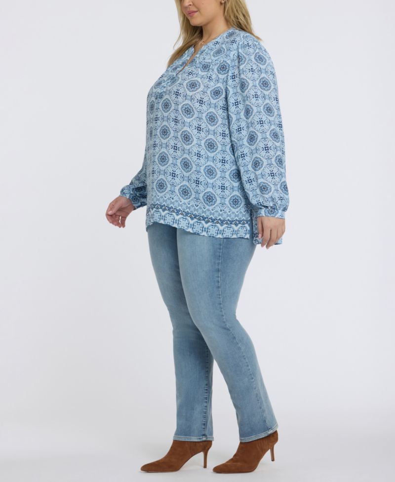Plus Size Trinity Split Neck Top