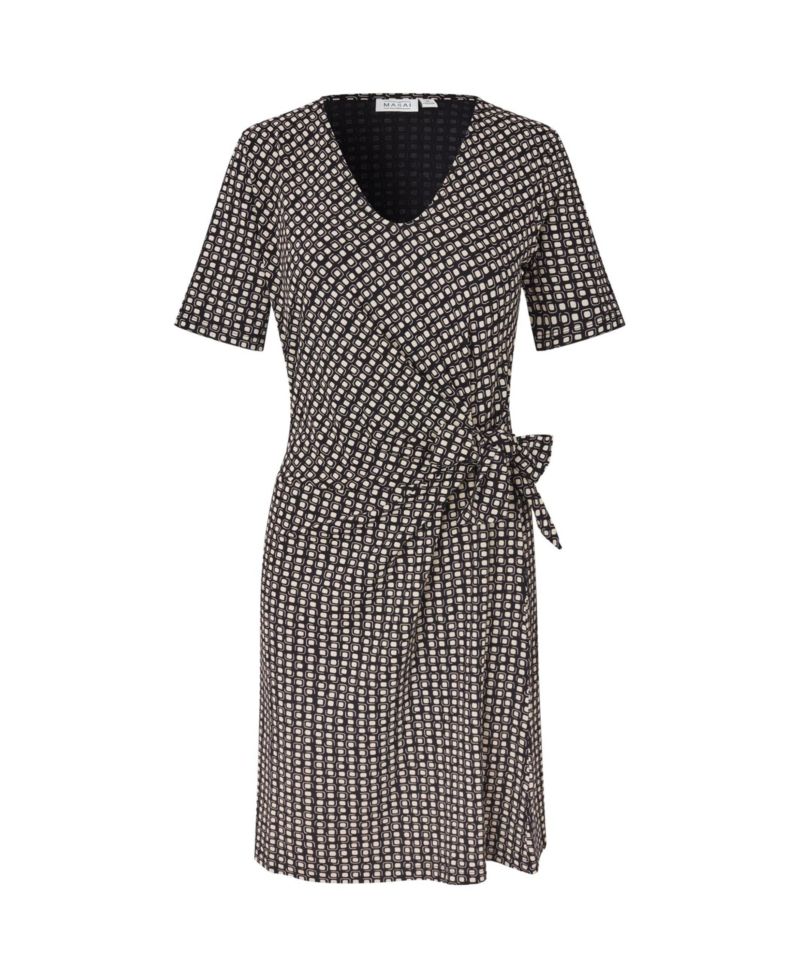 Women's Raven V-Neck Short-Sleeve Wrap Dress