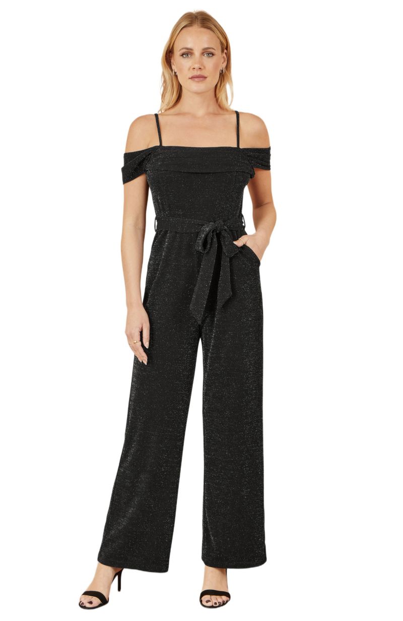 Women's Sparkle Stretch Bardot Jumpsuit
