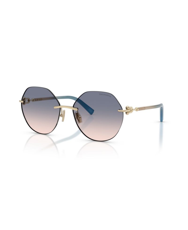 Women's Geometric Rimless Sunglasses TF3123