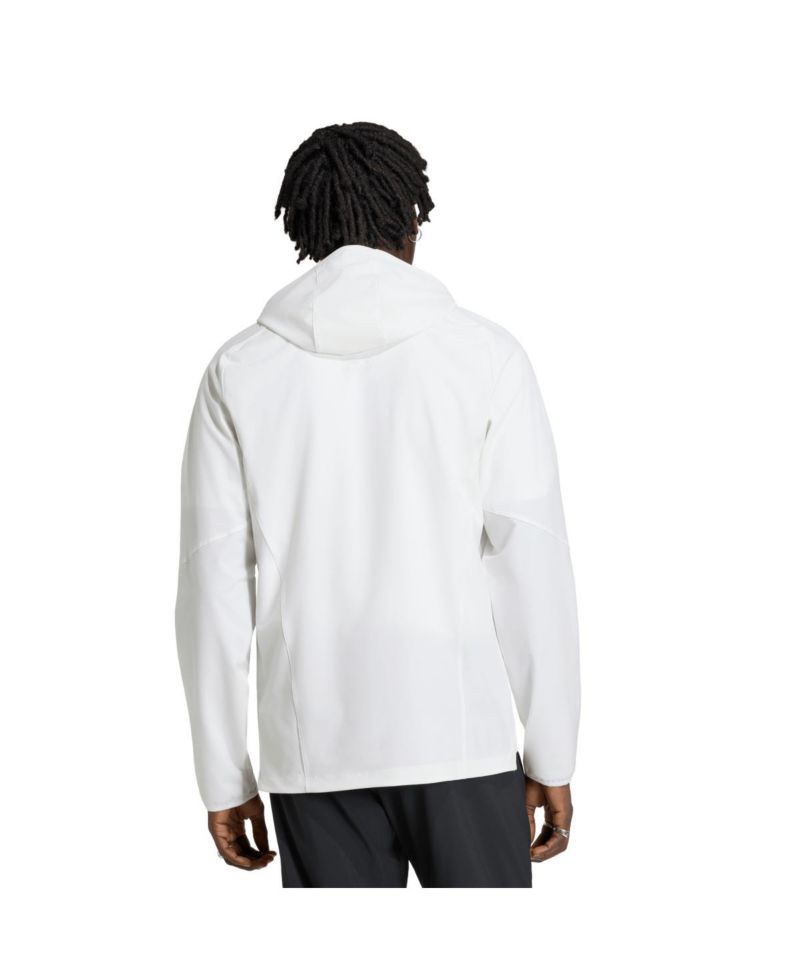 Men's White Charlotte FC Tiro Travel Full-Zip Hooded Windbreaker Jacket