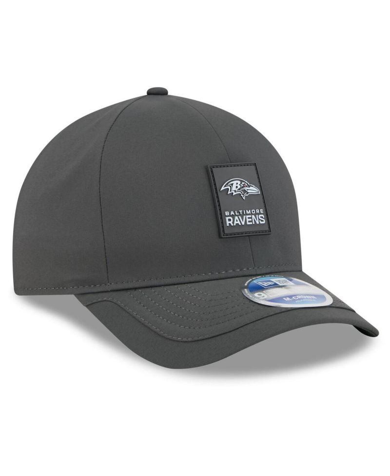 Men's Charcoal Baltimore Ravens 2025 Sideline Cold Weather 9FORTY M-Crown Adjustable Hat