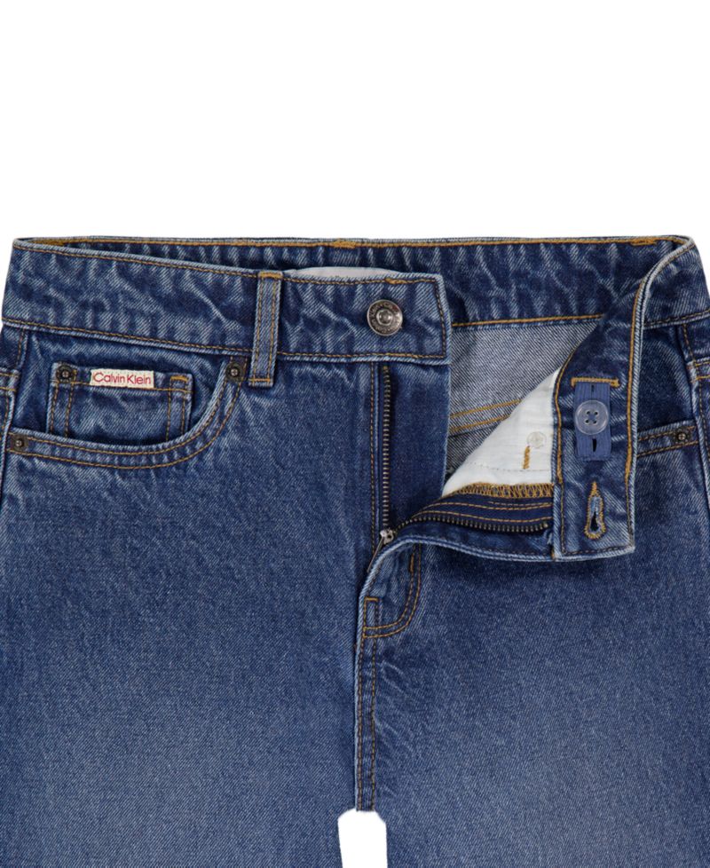 Girls' 4-16 Medium Wash Wide-Leg Denim Jeans