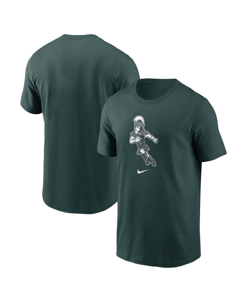 Men's Green Michigan State Spartans Football Sparty Sport T-Shirt