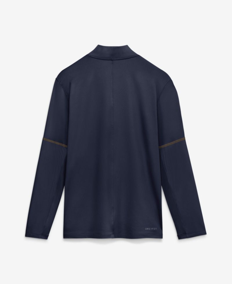 Men's Navy West Virginia Mountaineers 2026 Sideline Midweight Half-Zip Dri-FIT Pullover
