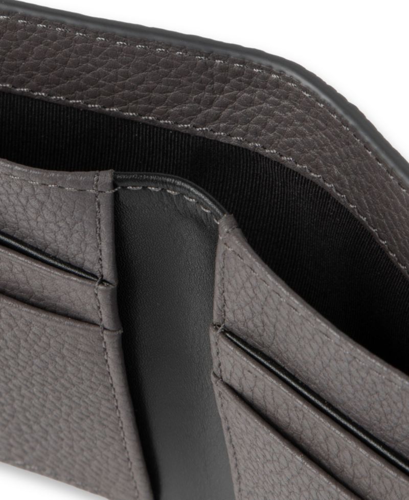 Men's RFID Two-Tone Pebbled Leather Slimfold Wallet