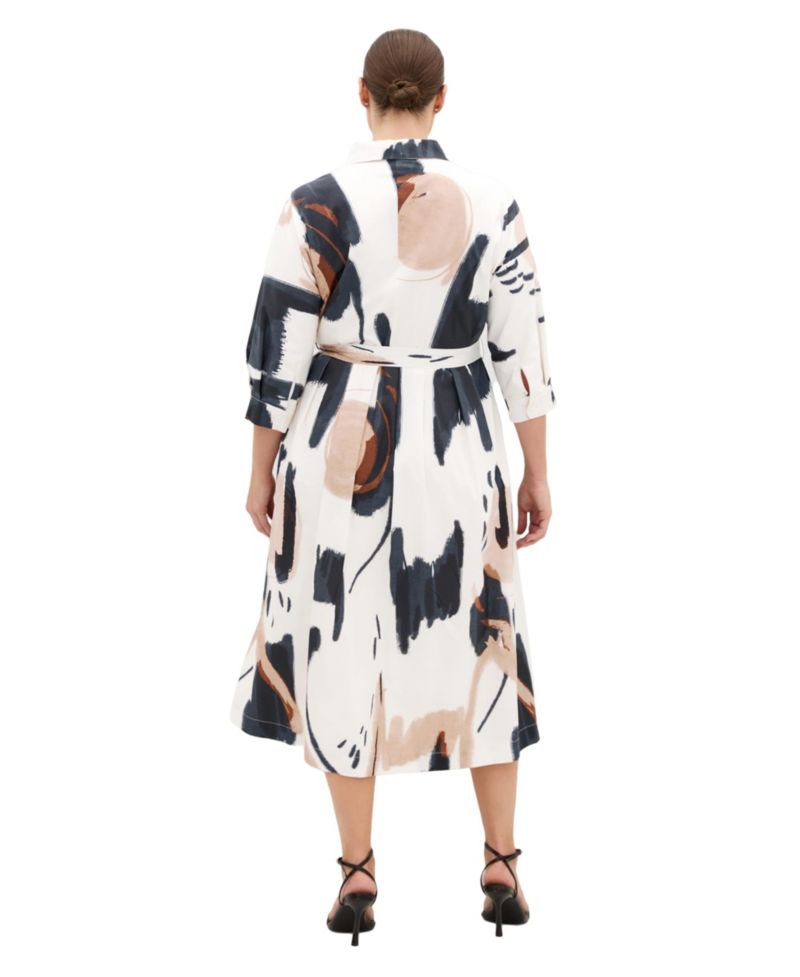 Women's Plus Size Exhibit Print Shirt Dress