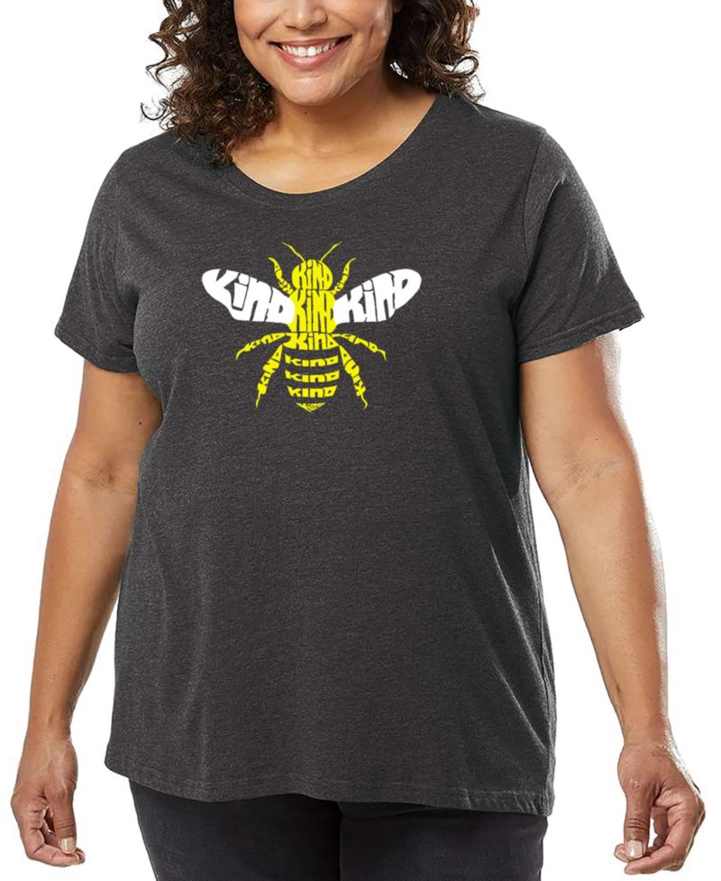 Plus Size Bee Kind Word Art T-Shirt