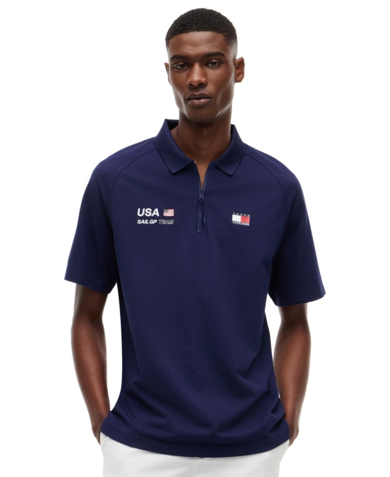 x U.S. SailGP Men's Performance Collared Regular-Fit Polo Shirt