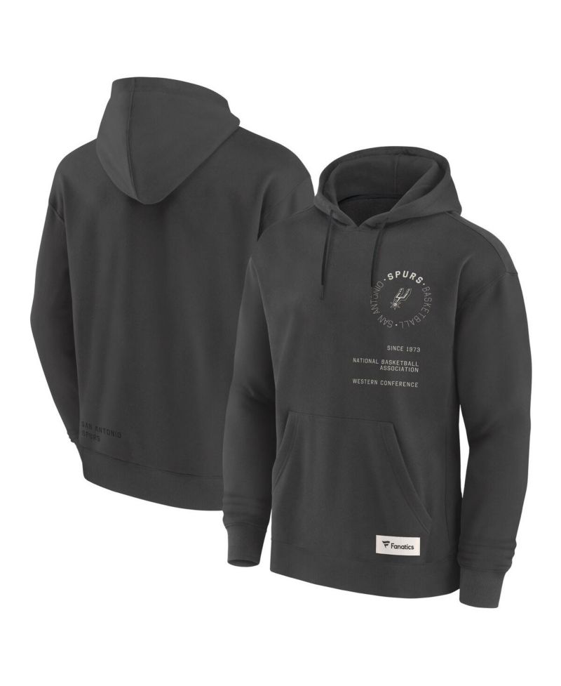 Men's Gray San Antonio Spurs Future Ground Info Elements Premium Pullover Hoodie