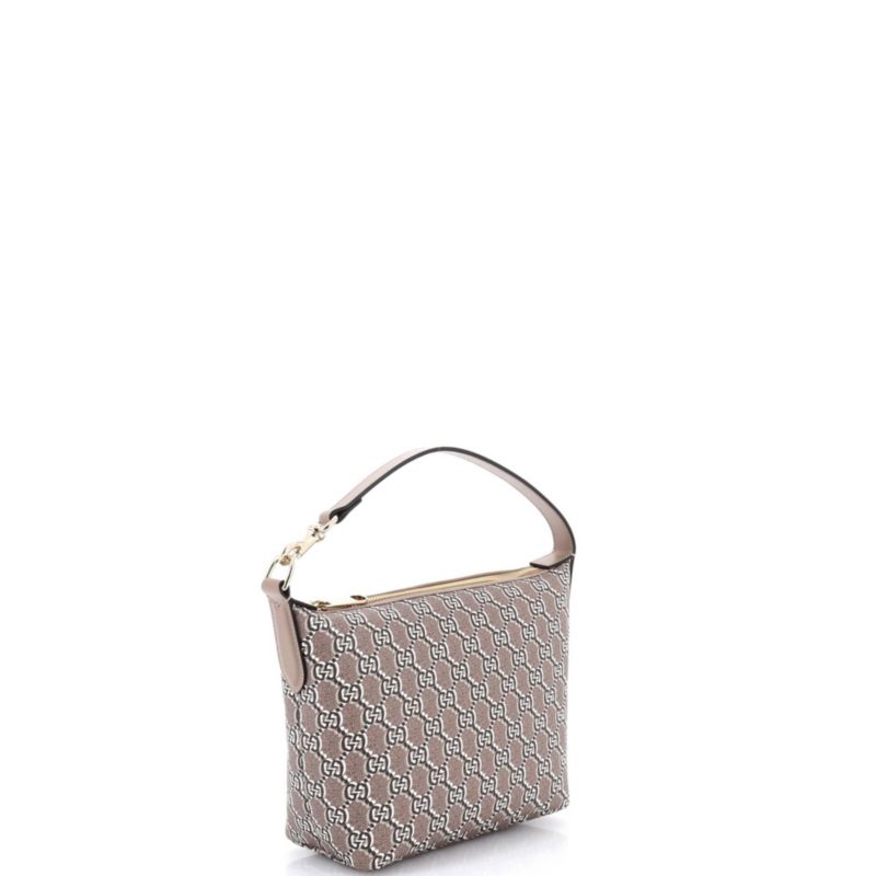 Super Mini Ophidia Zip Shoulder Bag GG Shadow Coated Canvas