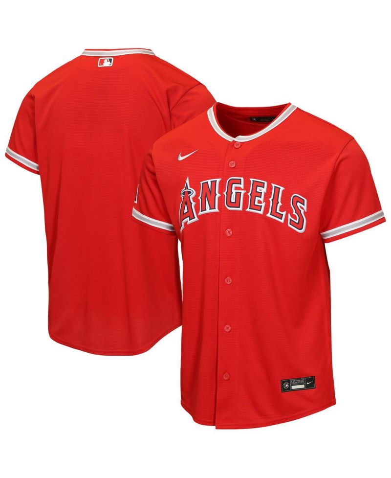Big Boys and Girls Red Los Angeles Angels Alternate Stadium Jersey