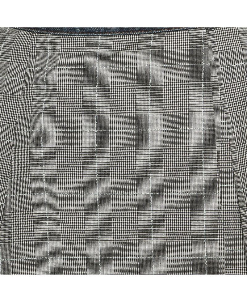 Pre-Owned Dolce and Gabbana Women's Plaid Denim Lace Detail Wrap Skirt