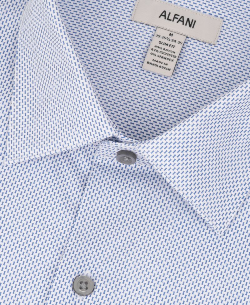 Men's Slim-Fit Spread Collar Dress Shirt