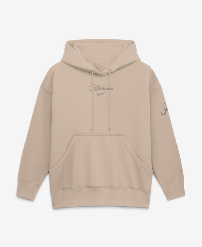 Women's Tan Alabama Crimson Tide Neutral Stance Phoenix Fleece Oversized Hoodie