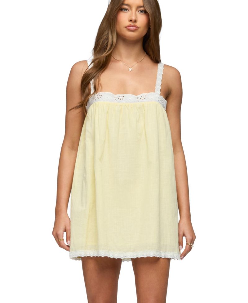 Women's Hipla Contrast Lacey Cotton Dress