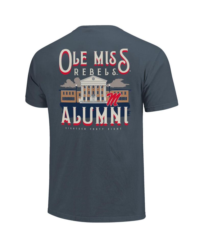 Men's and Women's Denim Ole Miss Rebels Comfort Colors Campus Alumni T-Shirt