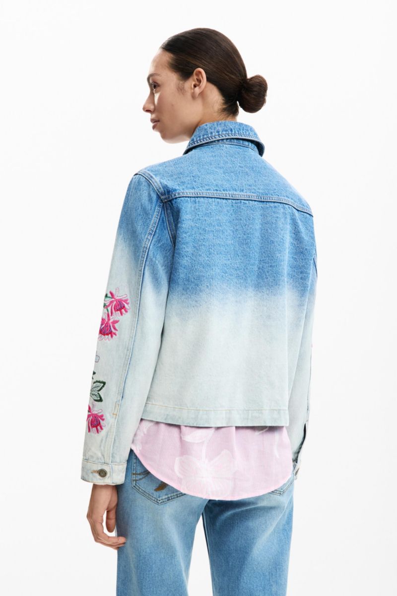 Women's Denim jacket flowers