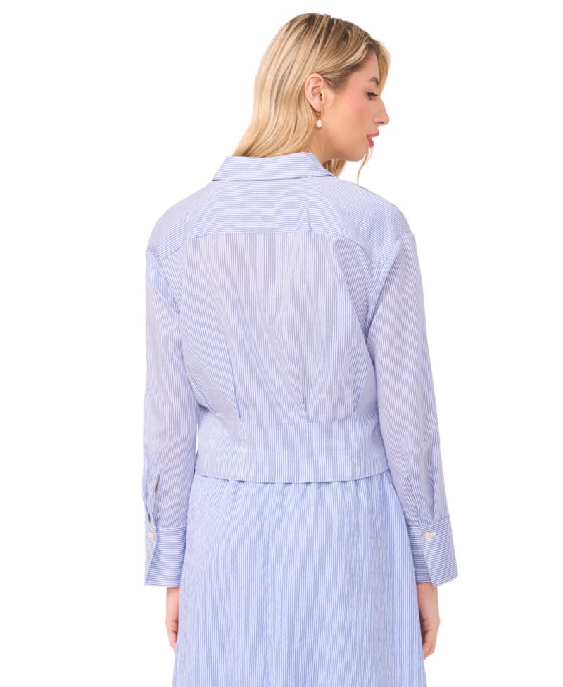 Women's Collared Neck Long-Sleeve Top