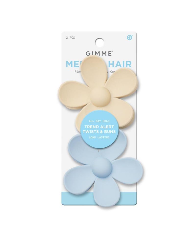 Medium Hair Clip Flower Claw Clip Duo Aesthetic Accessories for Women Colorful Claw Perfect for Long Hair 2 Pack