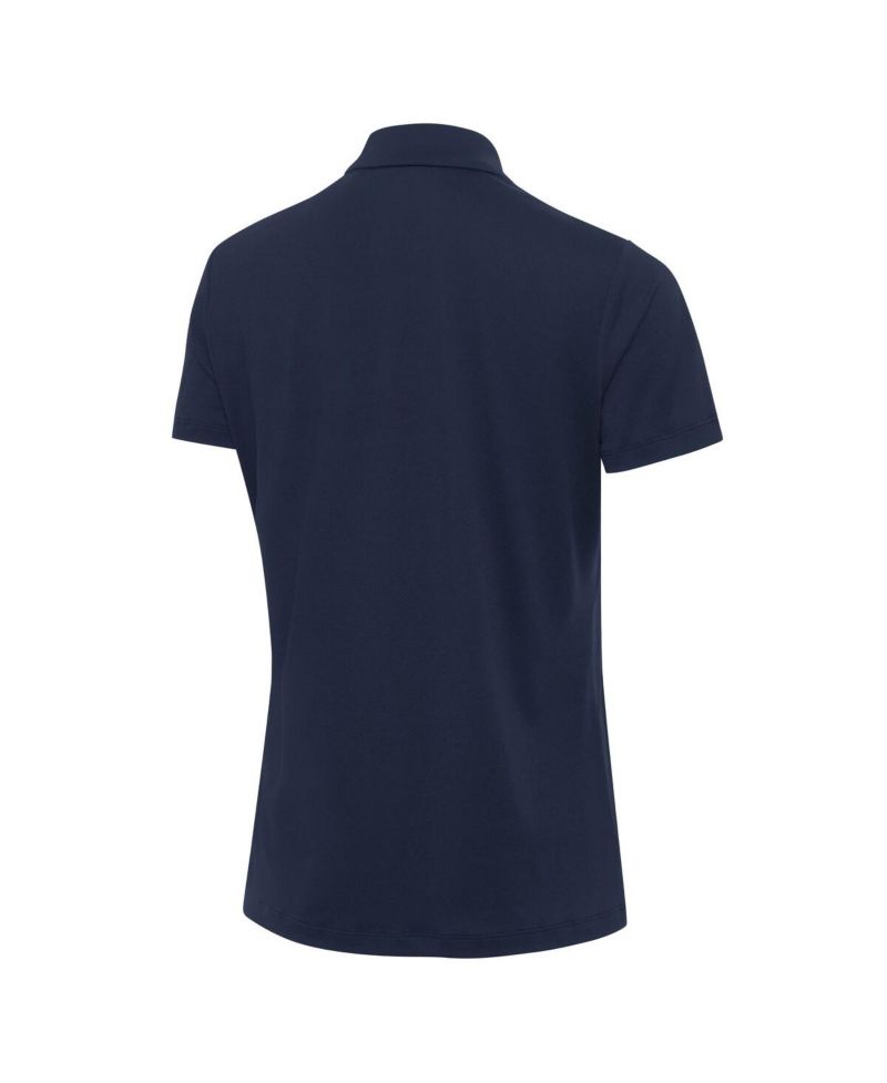 Women's Navy Michigan Wolverines Reprocess Polo Shirt