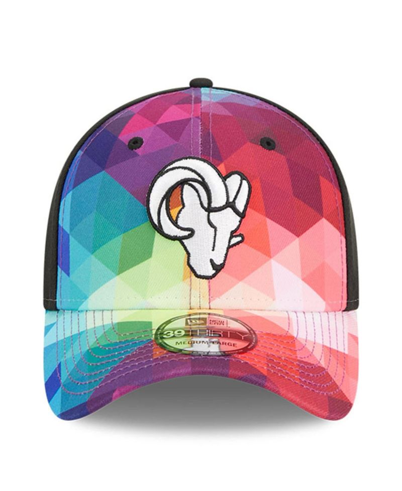 Men's and Women's Multicolor, Black Los Angeles Rams 2023 NFL Crucial Catch 39THIRTY Flex Hat