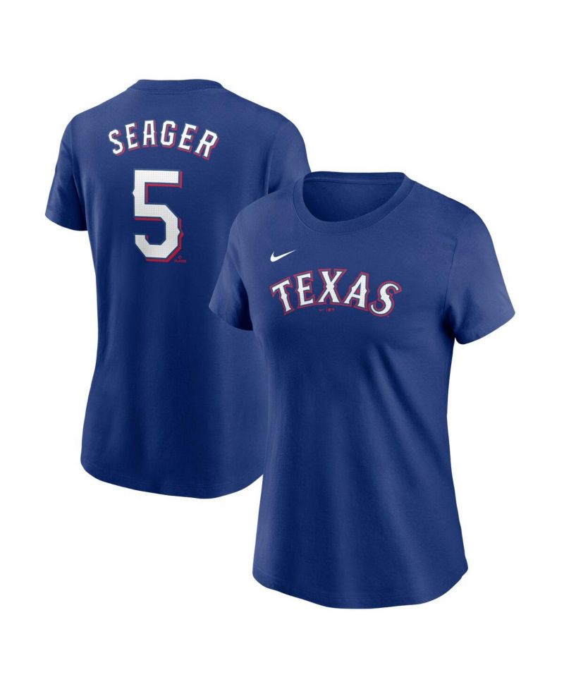 Women's Corey Seager Royal Texas Rangers Fuse Name & Number T-Shirt