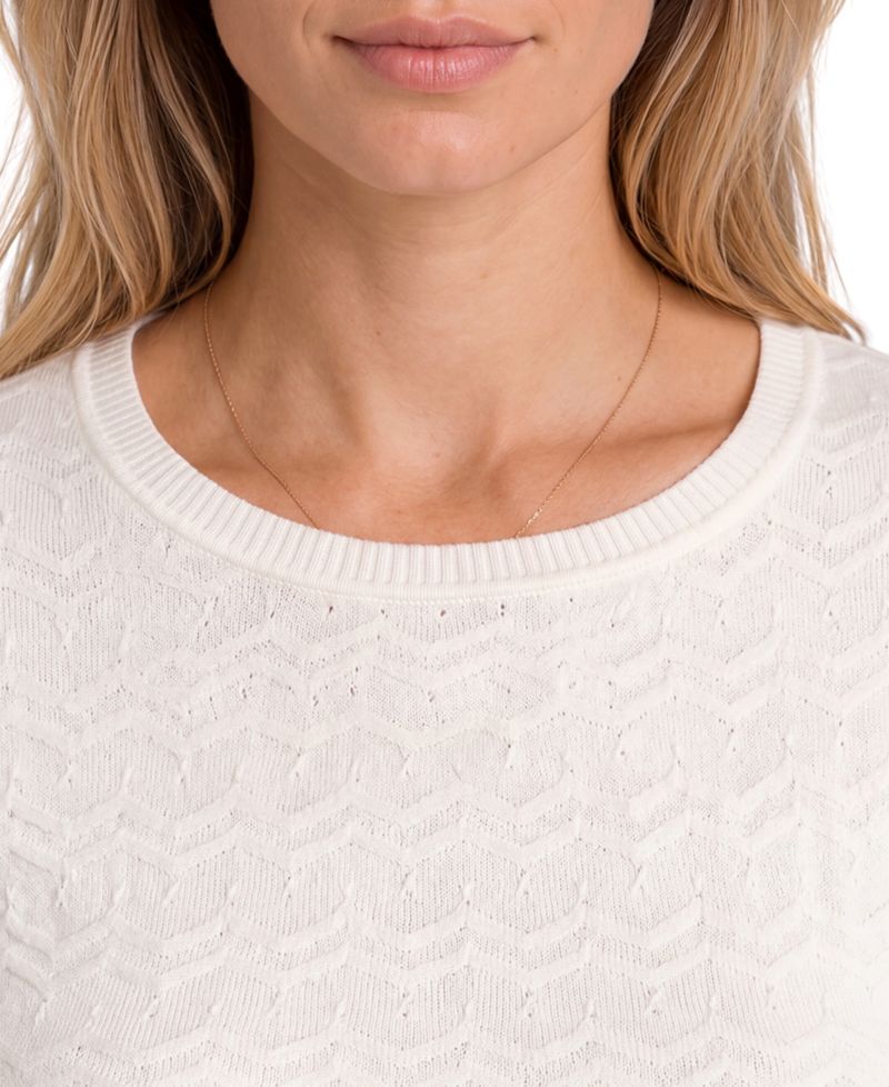 Women's Jacquard 3/4-Sleeve Knit Top