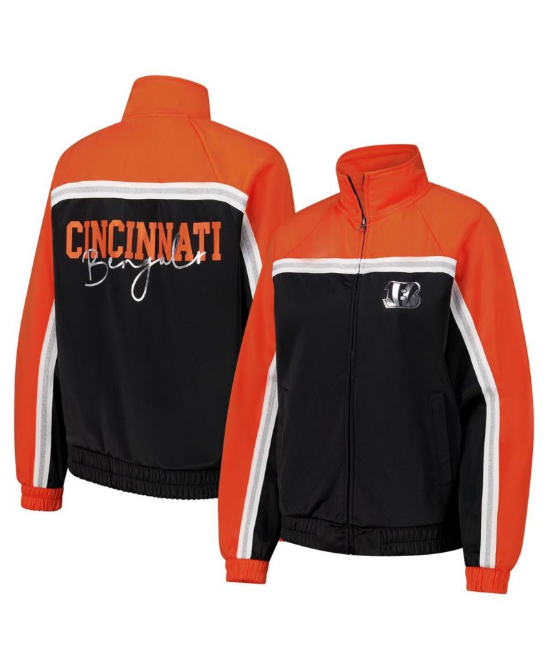 Women's Black Cincinnati Bengals Post Game Full-Zip Track Jacket