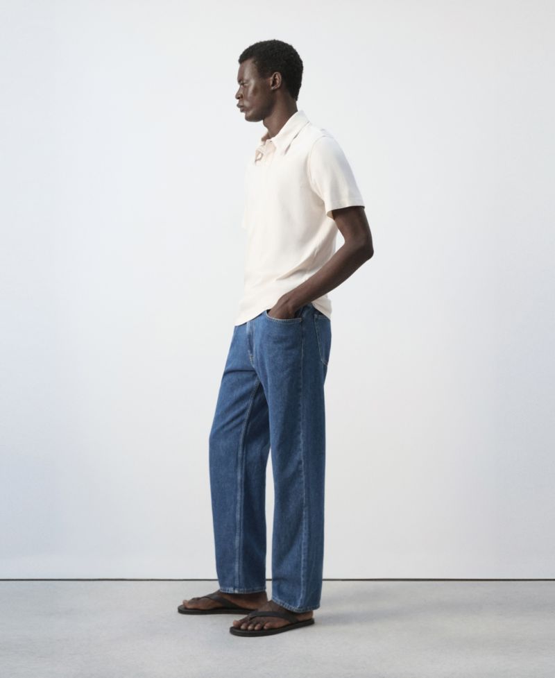 Men's Cotton Fine-Knit Polo Shirt