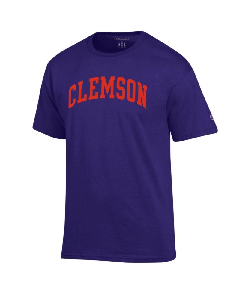 Men's Purple Clemson Tigers Basic Arch T-Shirt