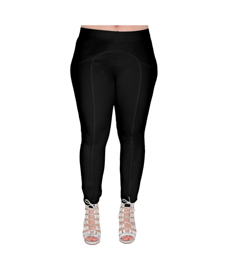 Plus Size Ivory Stretch Ponte Skinny Legging Pants