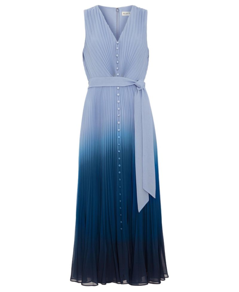 Women's Mira Pleated V-Neck Midi Dress