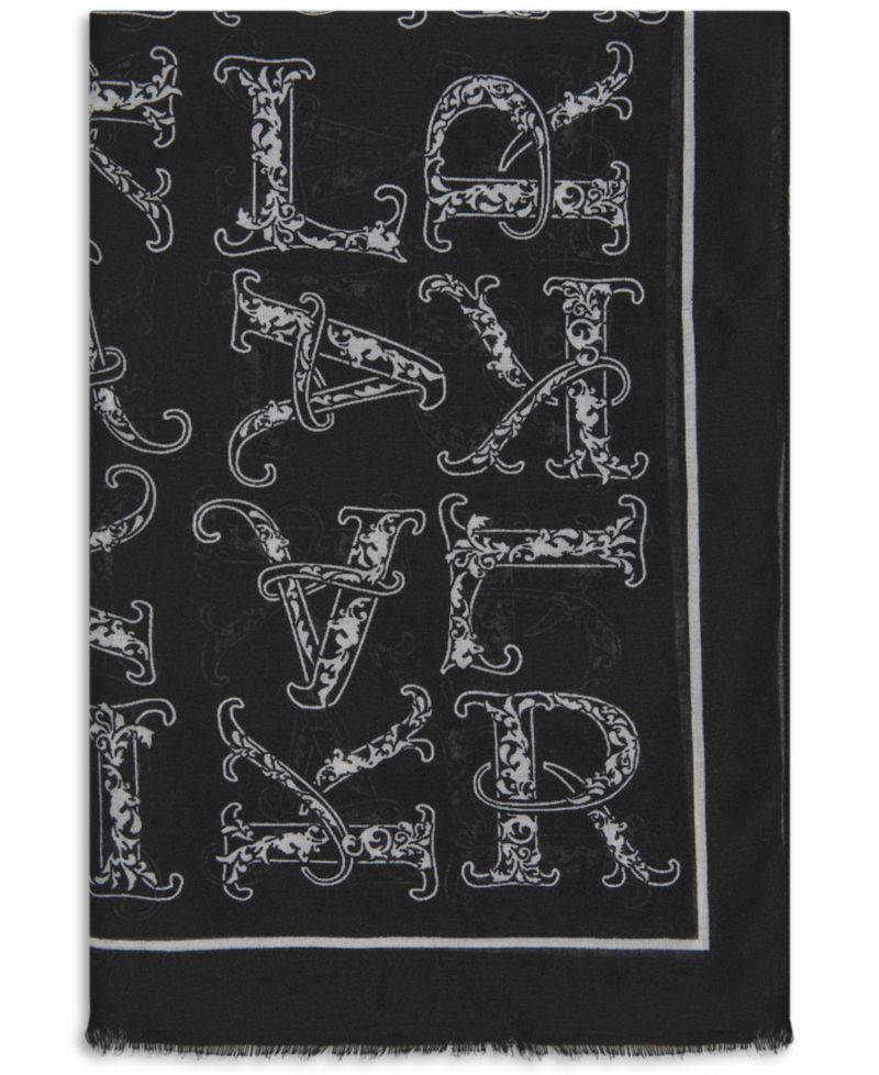 Oversized Baroque Letters Scarf