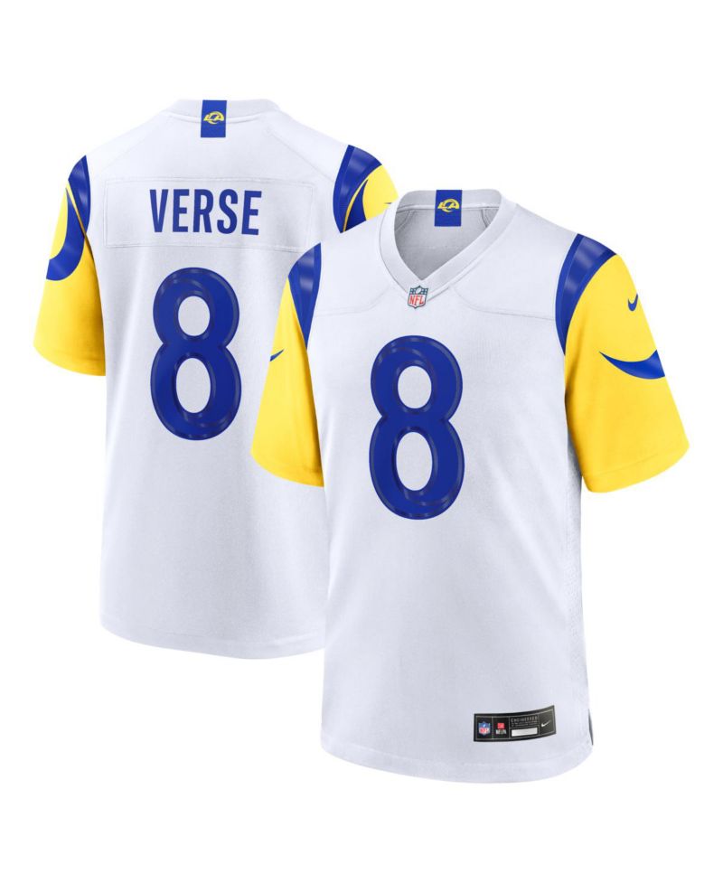 Men's Jared Verse White Los Angeles Rams White Game Player Jersey