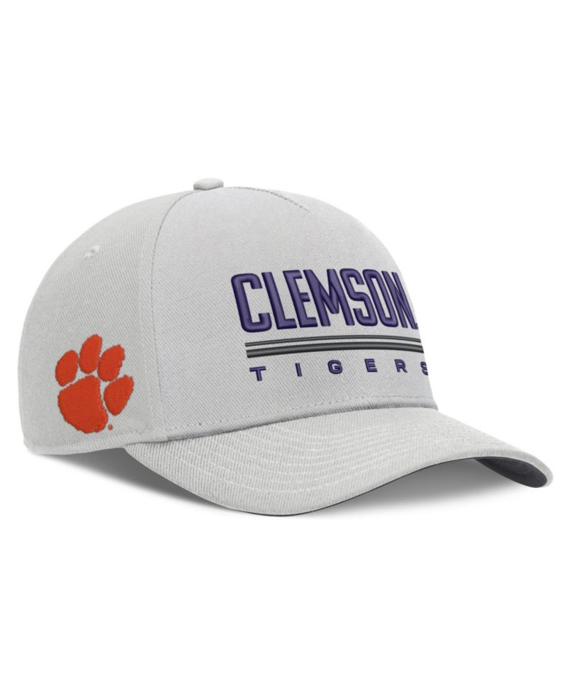 Men's Gray Clemson Tigers 2026 Sideline Dri-FIT Rise Adjustable Hat