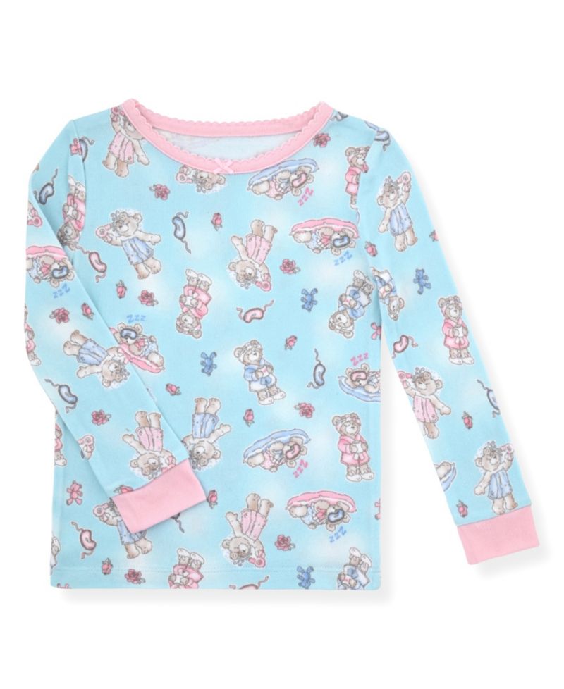 Girls' 12M-5T Whimsical Bear Print Pajama, 3-Piece Set