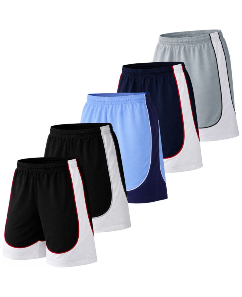 Men's 5-Pack Moisture Wicking Performance Shorts