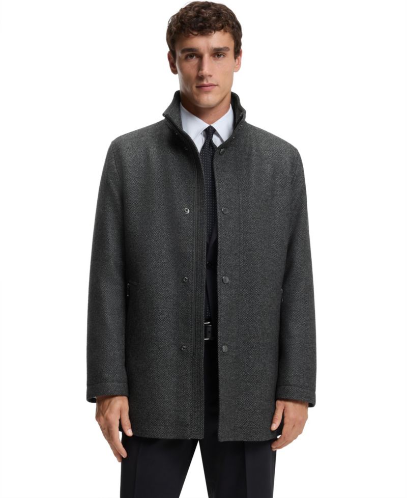 Men's Relaxed-Fit Wool-Blend Coat