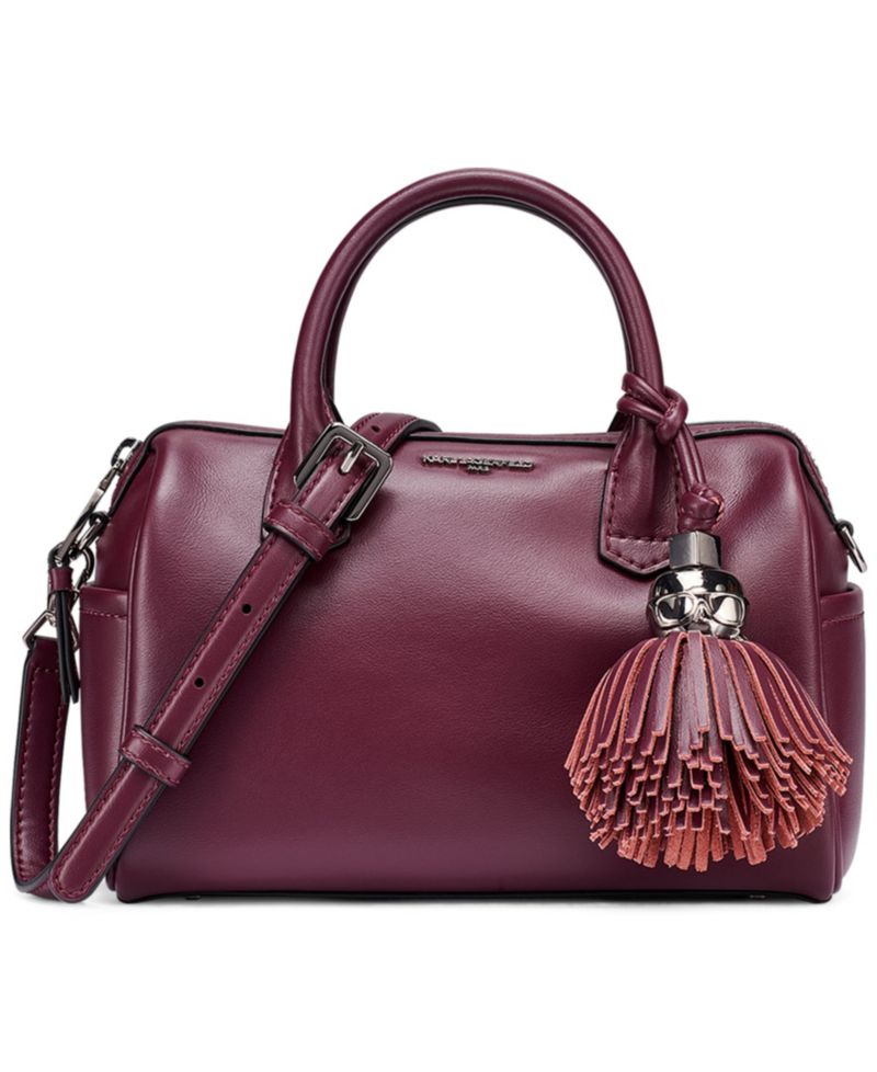 Perette Barrel Small Leather Crossbody Handbag