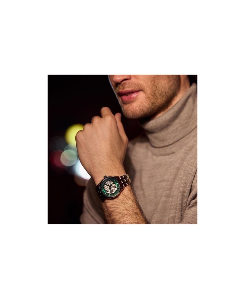 Men's Classic Sutton Automatic Silver-Tone Stainless Steel Bracelet Watch 40mm