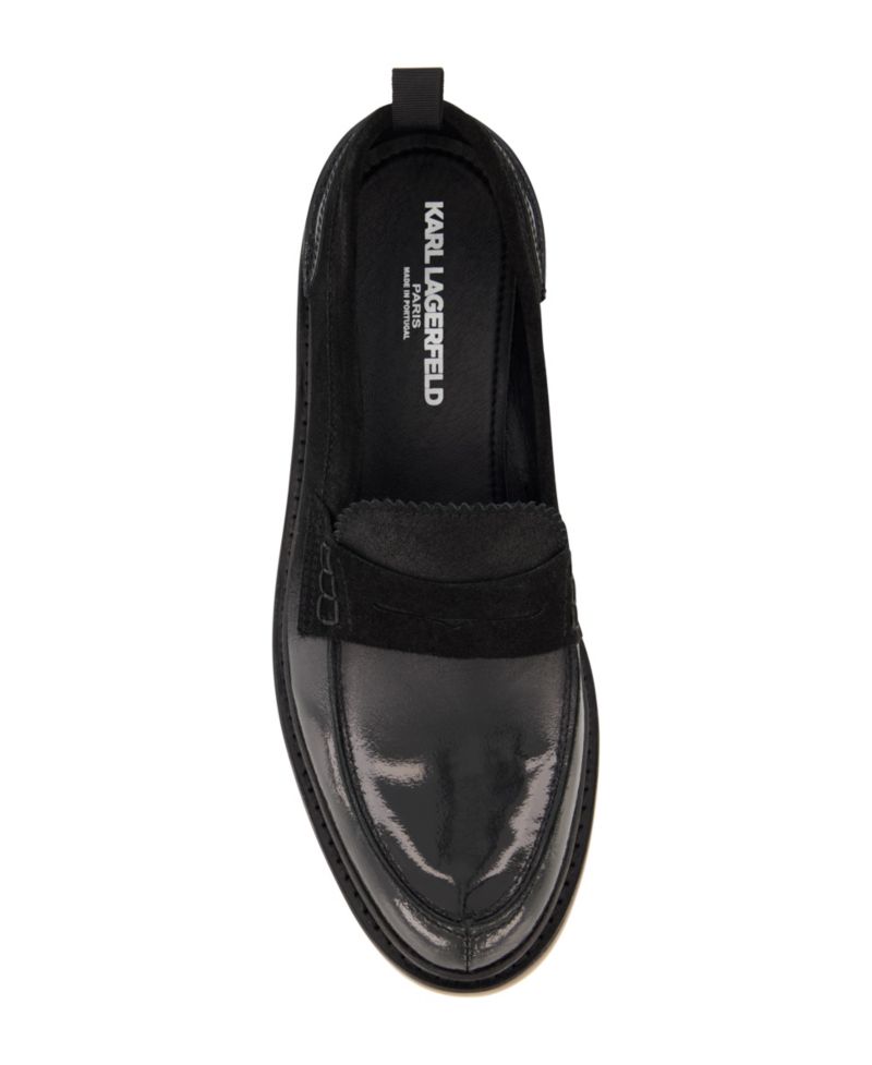 Men's White Label Suede Penny Loafers