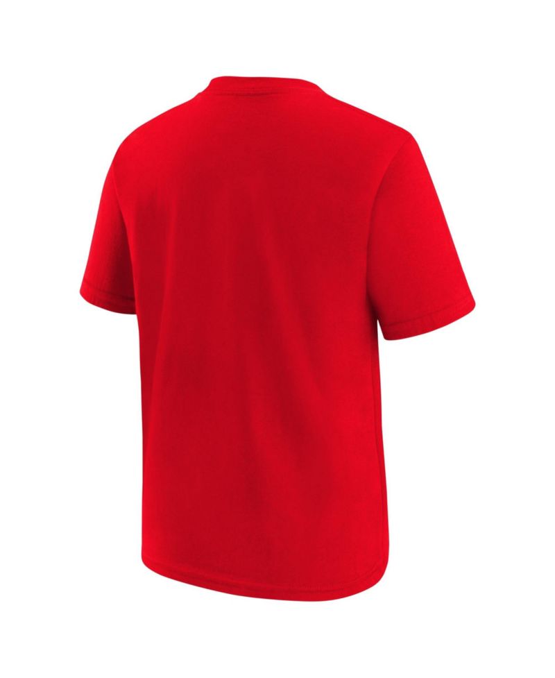 Big Boys and Girls Red Cincinnati Reds Cooperstown Collection Team Logo T-Shirt